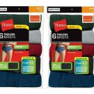 Hanes Mens 12-Pack Cotton Briefs Assorted Colors Tagless Comfort Soft Waistband-Multi Color M