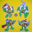 TMNT Vinyl Stickers Set - Teenage Mutant Ninja Turtles Die Cut Premium Decals Set of 4 TMNT Vinyl Stickers Set - Teenage Mutant Ninja Turtles Die Cut Premium Decals Set of 4