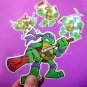 TMNT Vinyl Stickers Set - Teenage Mutant Ninja Turtles Die Cut Premium Decals Set of 4