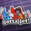 Starscream "Gotta Jet!" Sticker 5.5" Transformers Die Cut Decal - Laptop, Skateboard