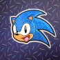 Sonic The Hedgehog Glitter Sticker 4" Sparkle Head Decal for Laptop, Skateboard, Vehicle
