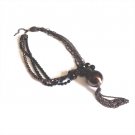 Choker Necklace With Chains, Crystals And Bicolored Ball