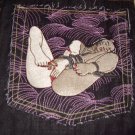 Red Monkey wave jeans w/ posing woman 40x34