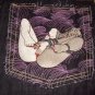 Red Monkey wave jeans w/ posing woman 40x34