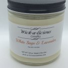 White Sage and Lavender Soy Wax Candle 16oz