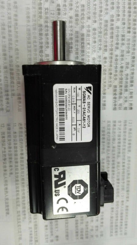 YASKAWA SERVO MOTOR SGMAS-01ACA61-Y2 Refurbished  