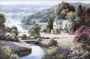 NATURE SCENERY OIL PAINTING ON CANVAS 20"X24"