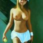 NUDE TENNIS STAR OIL PAINTING ON CANVAS