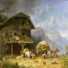 FARM LAND OIL PAINTING ON CANVAS 20"X24"