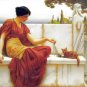 LADY WITH CAT OIL PAINTING ON CANVAS 20"X24"