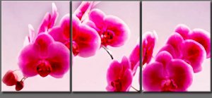 3 PIECES ABSTRACT OIL PAINTING ON CANVAS 12"X32"X3 PIECES