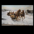 SLEIGH RIDER ON CANVAS 20"X24"