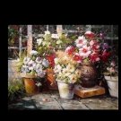 FLOWERS OIL PAINTING ON CANVAS 20"X24"