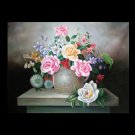 FLOWERS OIL PAINTING ON CANVAS 20"X24"