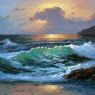 BOAT-SEA 001 OIL PAINTING ON CANVAS 20"X24"