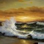 BOAT-SEA 027 OIL PAINTING ON CANVAS 20"X24"