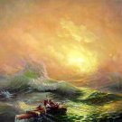BOAT-SEA 031 OIL PAINTING ON CANVAS 20"X24"