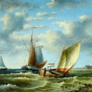 BOAT-SEA 032 OIL PAINTING ON CANVAS 20"X24"