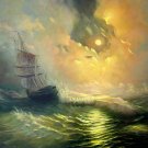 BOAT-SEA 033 OIL PAINTING ON CANVAS 20"X24"