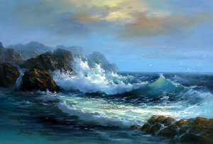 BOAT-SEA 034 OIL PAINTING ON CANVAS 20"X24"
