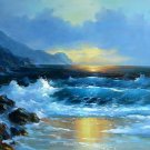 BOAT-SEA 035 OIL PAINTING ON CANVAS 20"X24"