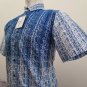 MDXClothing Men's Casual Button-down Shirts - Printed Short Sleeve in blue