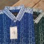MDXClothing Men's Casual Button-down Shirts - Printed Short Sleeve in blue