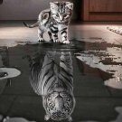30 * 30cm Cat Tiger DIY 5D Diamond