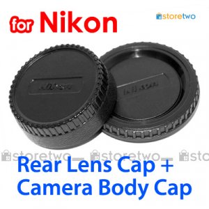Rear Lens + Camera Body Caps for Nikon Camera