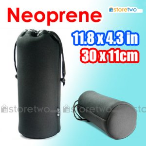 JJC Soft Neoprene Lens Pouch XXL (11.8 x 4.3 inches, 30 x 11 cm)