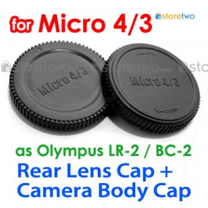 Rear Lens + Camera Body Caps for Micro 4/3 Four Thirds Camera