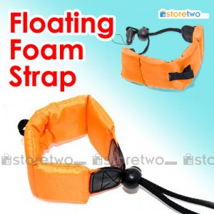 Floating Foam Strap for Waterproof Cameras Samsung Fujifilm Pentax Sony (Orange)