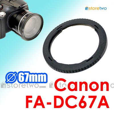 FA-DC67A - JJC Conversion Lens Adapter for Canon Camera PowerShot SX40 HS, SX30 IS, SX20, SX10, SX1