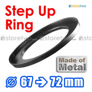 Step Up 67mm to 72mm Filter Ring Adapter Mount Metal