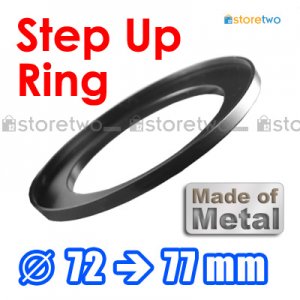 Step Up 72mm to 77mm Filter Ring Adapter Mount Metal
