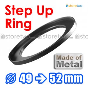 Step Up 49mm to 52mm Filter Ring Adapter Mount Metal