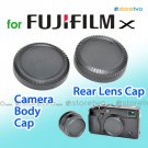 Rear Lens + Camera Body Caps for FUJIFILM X Camera