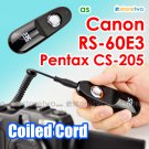 RS-60E3 - JJC Shutter Remote Control Coiled Cord 90cm for Canon EOS, Pentax, Samsung, T5i SL1