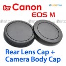 Rear Lens + Camera Body Caps for Canon EOS M Camera