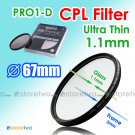 JYC Ultra Thin PRO1-D Circular Polarizer CPL Filter 67mm