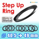 Step Up 40.5mm to 49mm Filter Ring Adapter Mount Metal