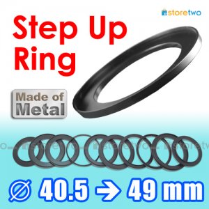 Step Up 40.5mm to 49mm Filter Ring Adapter Mount Metal
