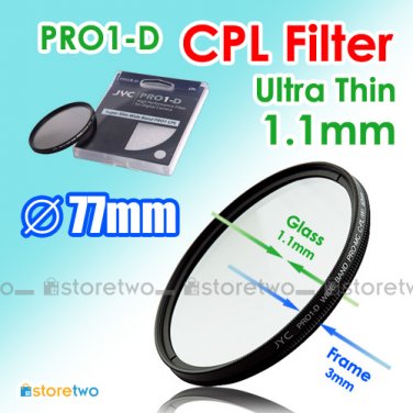 JYC Ultra Thin PRO1-D Circular Polarizer CPL Filter 77mm
