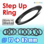 Step Up 77mm to 82mm Filter Ring Adapter Mount Metal