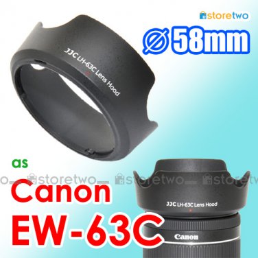 EW-63C - JJC Lens Hood for Canon EF-S 18-55mm f/3.5-5.6 IS STM 58mm Filter Thread