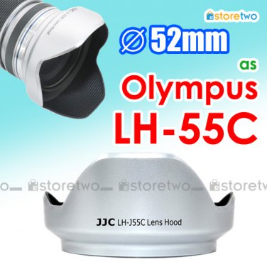 Silver LH-55C - JJC Lens Hood for Olympus M.ZUIKO DIGITAL ED 12-50mm f/3.5-6.3 EZ