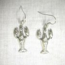 FULL BODY with CLAWS FOODIE FISH CRAWFISH PEWTER CHARMS DANGLING EARRINGS