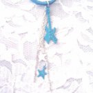 NEW MUSICAL SMALL BLUE WARLOCK ELECTRIC GUITAR PENDANT 3 STARS CHAINS NECKLACE