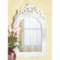Framed Wall Mirror Distressed White