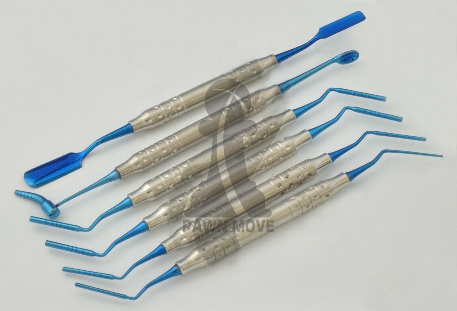 Bone Graft Set of 6 PCs Titanium Coated Dental Instruments German steel